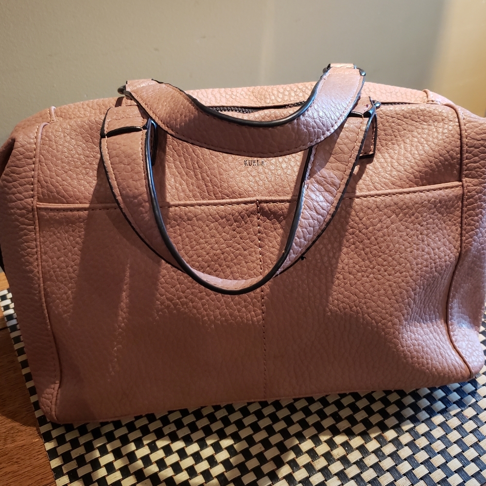 Chic Pink Satchel with Structured Design